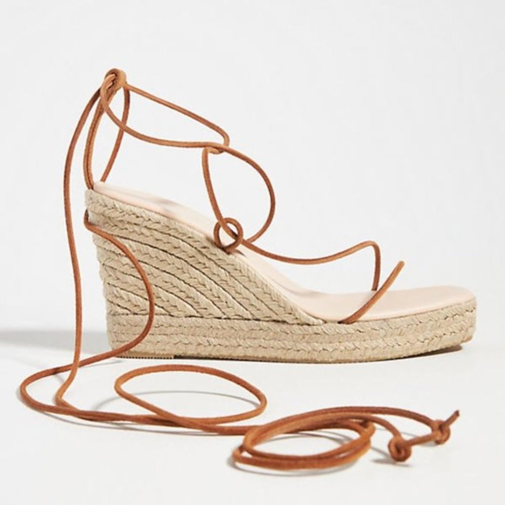 Jeffrey Campbell x Anthropologie Espadrille Wedge Sandals Sz 9 EU 40